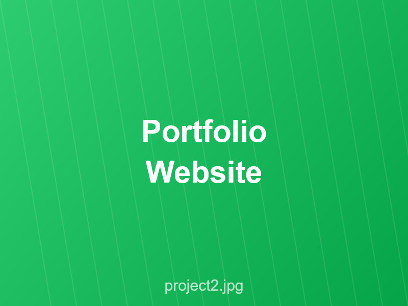 Personal Portfolio Website