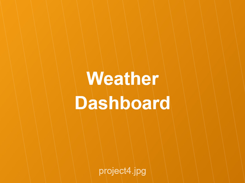 Weather Dashboard