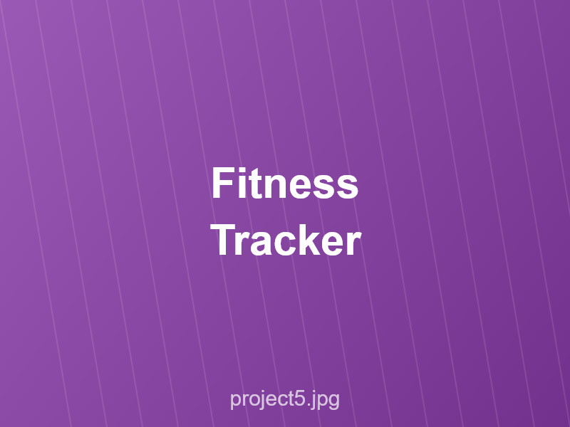 Fitness Tracker App
